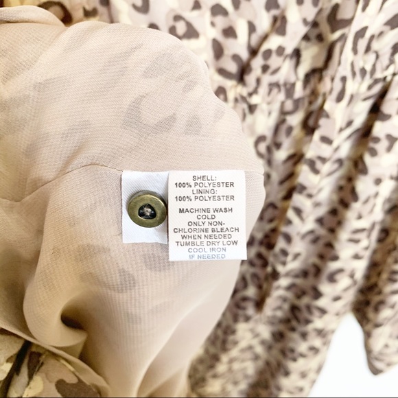 LOFT Leopard Print Midi Dress Size 6 - Picture 8 of 8
